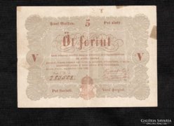 5 forint 1848 Kossuth bankó "Barna"