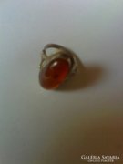 régi orosz borostyán gyűrű, nem ezüst