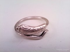 Jelzett ezüst kígyó gyűrű