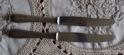 2 db ezüstözött nyelű Solingen kés