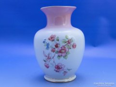 0B971 Régi virágos Hollóházi porcelán váza