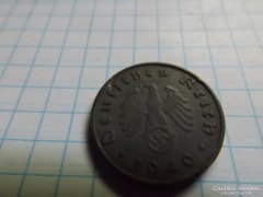 Németország Horogkeresztes 10 Pfennig 1940 "A" !!