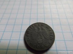 Németország Horogkeresztes 1 Pfennig 1940 "J" !!