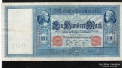Németország 100 márka 1910 Piros sorszám 