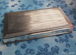 Régi ezüstözött ékszertartó doboz / cigarettatartó doboz