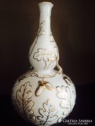 The very beautiful gold-plated Herend vase made for the 1971 hunting exhibition with a wonderful relief