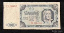 Ritka 20 Zloty 1948  Lengyelország
