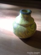 Miniatűr kerámia váza, jelzett