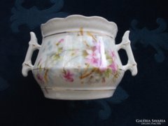 Ibolyás-hóvirágos antik biedermeier porcelán