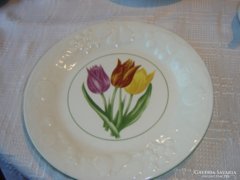 Nyomott mintás tulipános tányér   28 cm