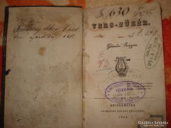 Antik könyv 1851-ből Gömöri Frigyes:Vers-füzér