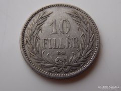 1893 Ferenc József 10 fillér VF 01