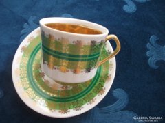 Haas&Czjzek-zöld-arany csésze +alátét (1)