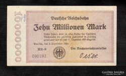 Német Birodalom 10 Millió Márka 1923 
