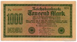 Németország 1000 német Márka, 1922, szép
