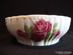 Antik Zsolnay porcelán rózsás komatál