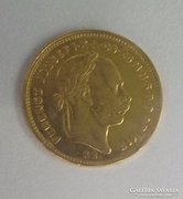 Legritkább 4 forintos/10 frankos aranypénz (1880)
