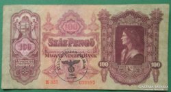100 pengő hamis bélyegzéssel