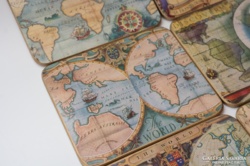 The world / A világ atlaszos poháralátét szett