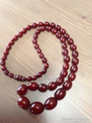Régi cherry orostyán színű bakelit gyöngysor