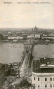 BUDAPEST: LÁTKÉP A LÁNCZHÍDDAL 1911.