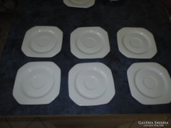 6 db szögletes csésze alátét tányér