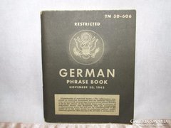 1943 WAR DEPARTMENT GERMAN -katonai kifejezés gyűjtemény!