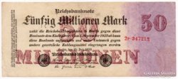Németország 50 millió német inflációs Márka, 1923, szép