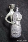 Papp János kerámia nagybőgős figurális váza