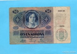 50 Korona 1914 Szép Román bélyegzéssel!!!