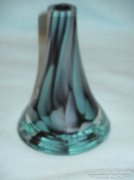 Mesés színes fúvott üveg váza 