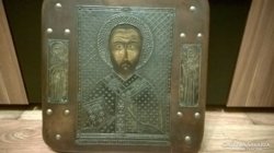 Antik Ortodox Ikon viasz pecséttel