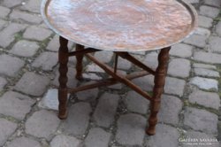 1881 es jelzett keleti antik kávézó asztal 58x42cm