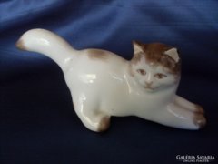 Zsolnay  porcelán  cica-ritka