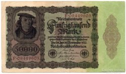 Németország 50 ezer német inflációs Márka, 1922