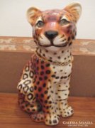 Leopárd porcelán szobor-figura 46 cm.