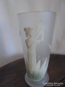 Antik kézzel festett szecessziós pohár