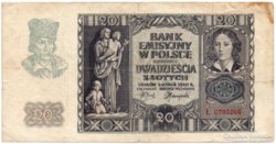 Lengyelország 20 lengyel Zloty, 1940, II.