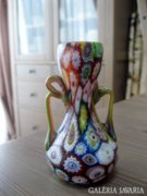 Antik Muranói Millefiori váza, sérült