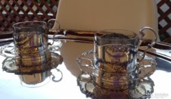 Berndorf ezüstözött alpakka teáscsésze kávés csésze pár