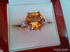 Pierre Cardin ezüst gyűrű hatalmas citrinnel
