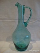 Antik színes szakított üveg kiöntő