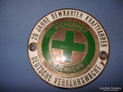 Régi zománctábla Deutsche Verkerswacht 