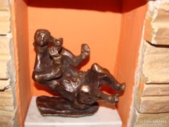 Kerényi Jenő - Színjáték bronz szobor 