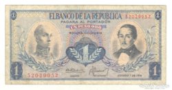 1 peso oro 1974 Kolumbia