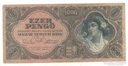 1000 pengő 1945 bélyeg nélkül