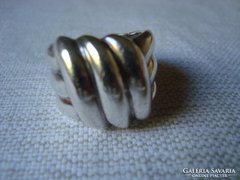 Fonott mintás ezüst gyűrű