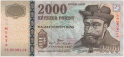 MINTA 2000 forint 2008 UNC - CA - Bankfriss