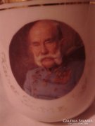 1910-es évek Ferenc József porcelán bögre Franz Joseph I.