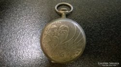 Antik ezüst fedeles zsebóra Vigilant 1889